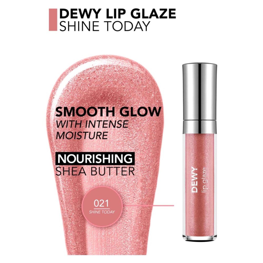Flormar Dewy Lip Glaze Lipstick 021 Shine Today