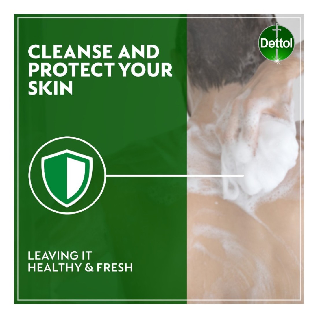 Dettol Cool Anti-Bacterial Body Wash Mint And Bergamot Blue 500ml+250ml
