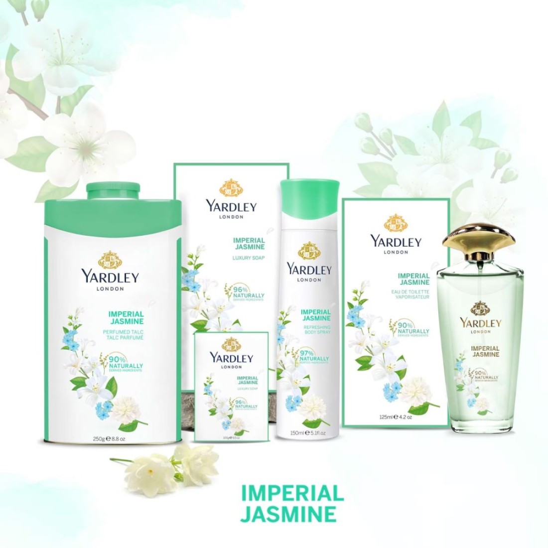 Yardley London Imperial Jasmine Talcum Powder White 200g