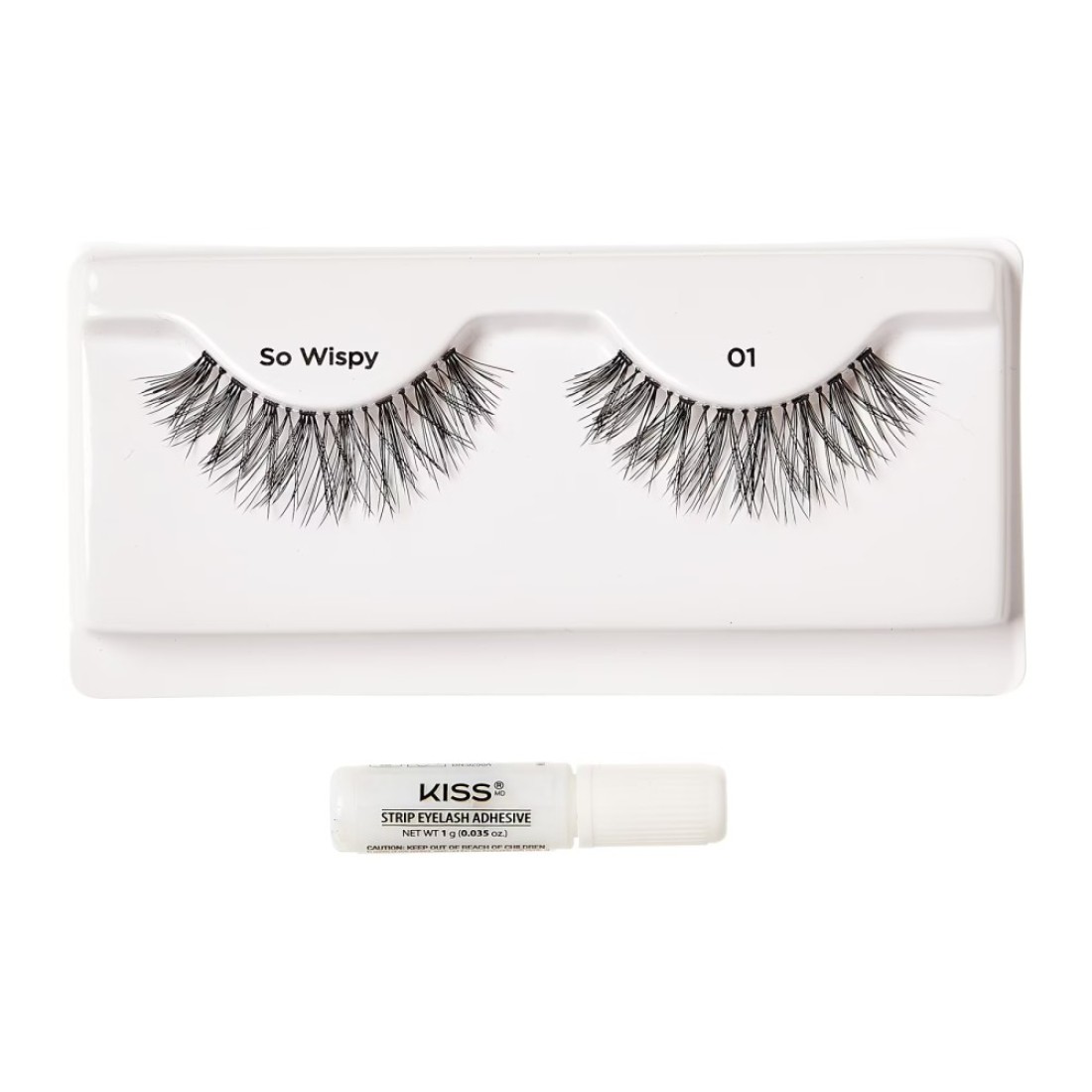 Kiss So Wispy Tapered False Eyelashes KSW01C Black