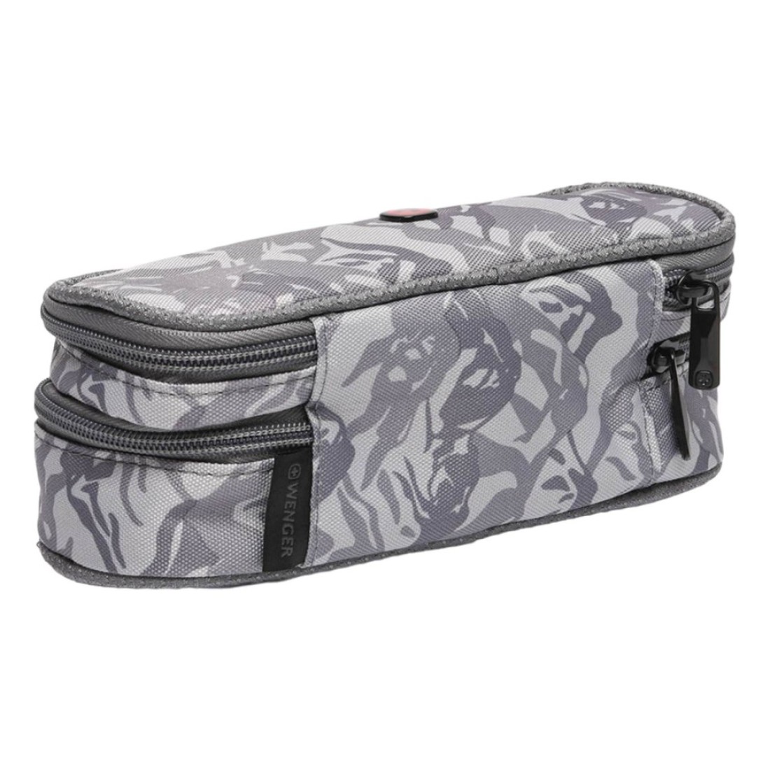 Wenger 2 Compartment Pencil Case Grey 23cm