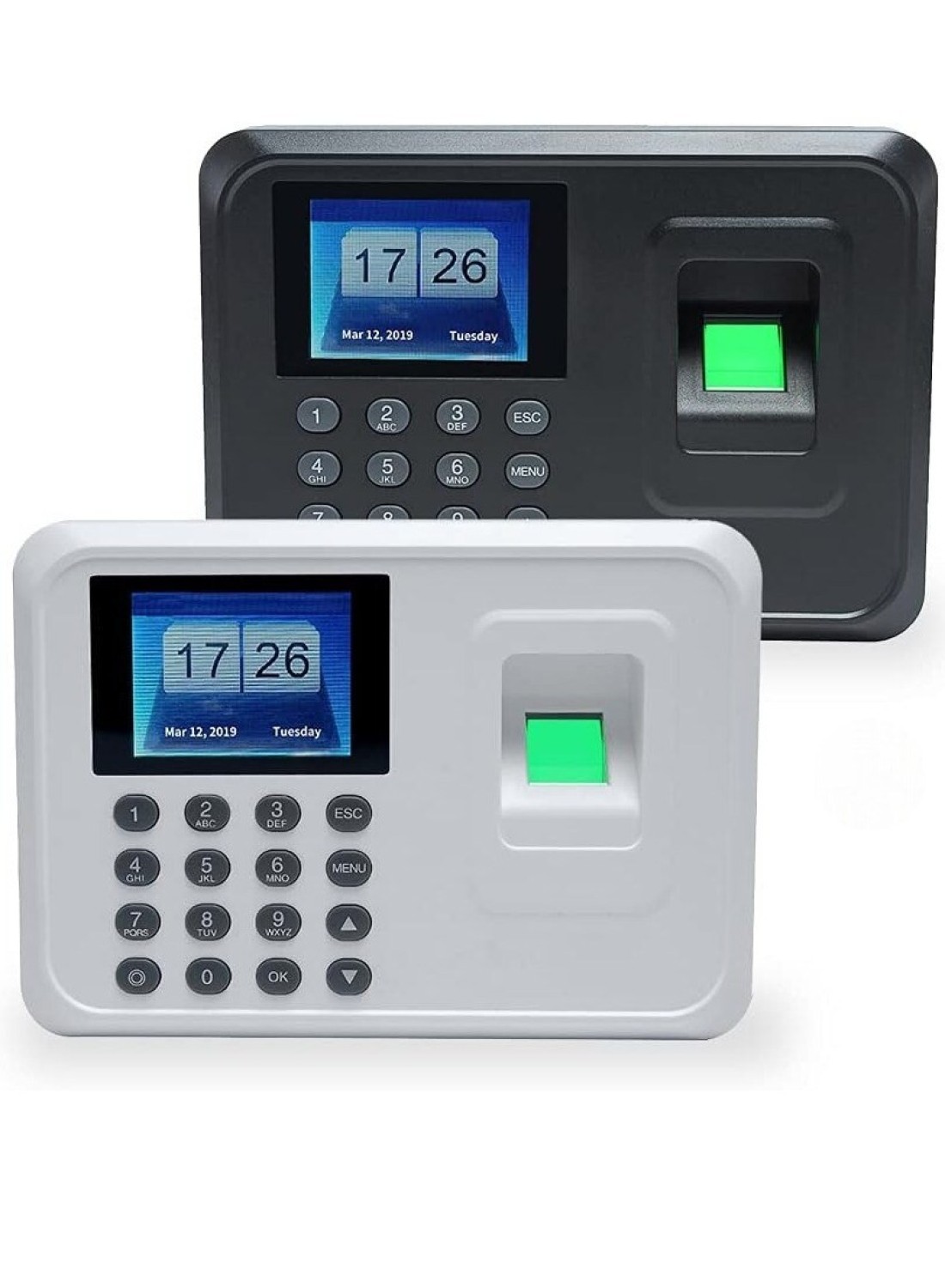 Biometric Fingerprint Password Attendance Machine Employee Check-in Recorder Fingerprint Time Clock for Office & Small Business Easy Installation & Accurate Time Tracking