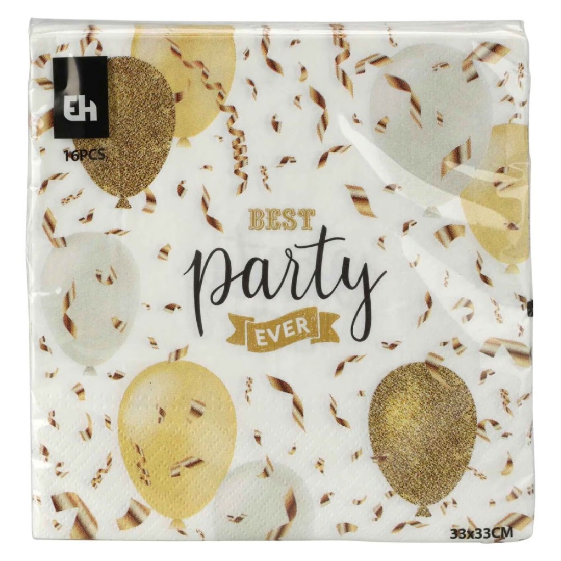EH Table Napkins 2 Assorted Print 33x33cm 16 PCS