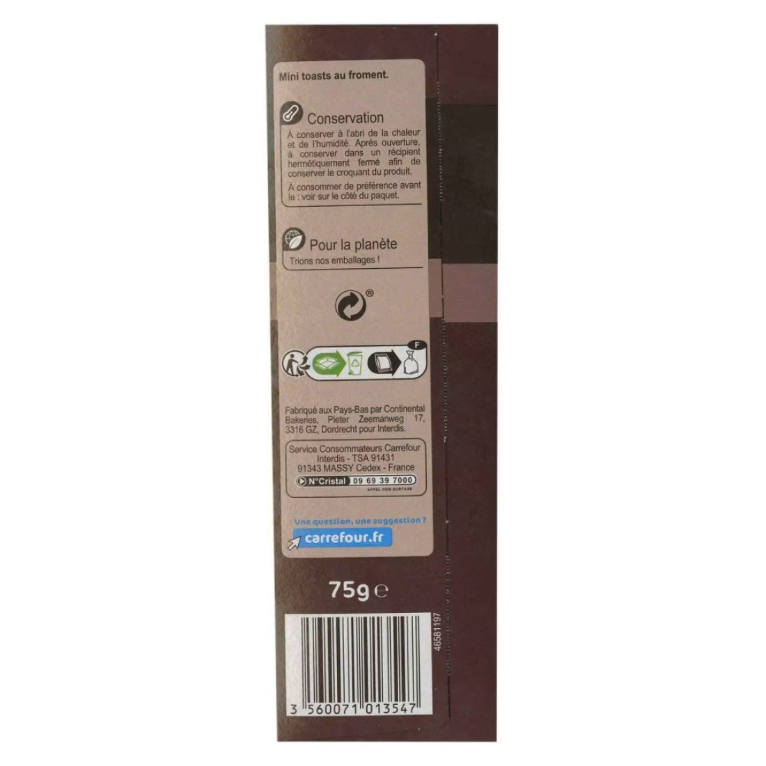 Carrefour Mini Toast 75g