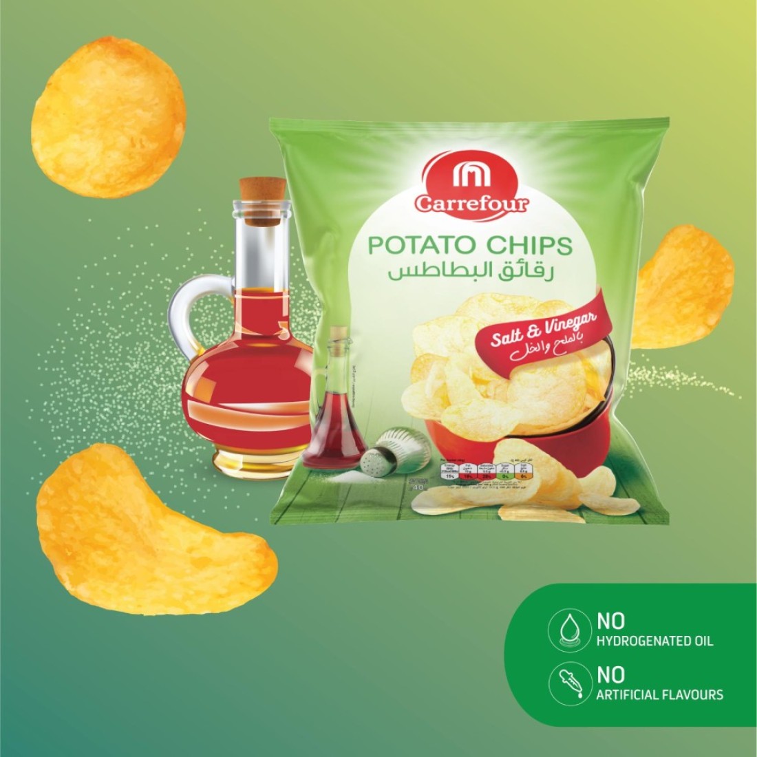 Carrefour Salt and Vinegar Flavoured Potato Chips, 40g