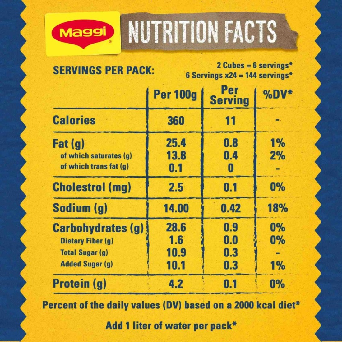 Nestle Maggi Chicken Less Salt Stock Bouillon Cubes 20g Pack of 24