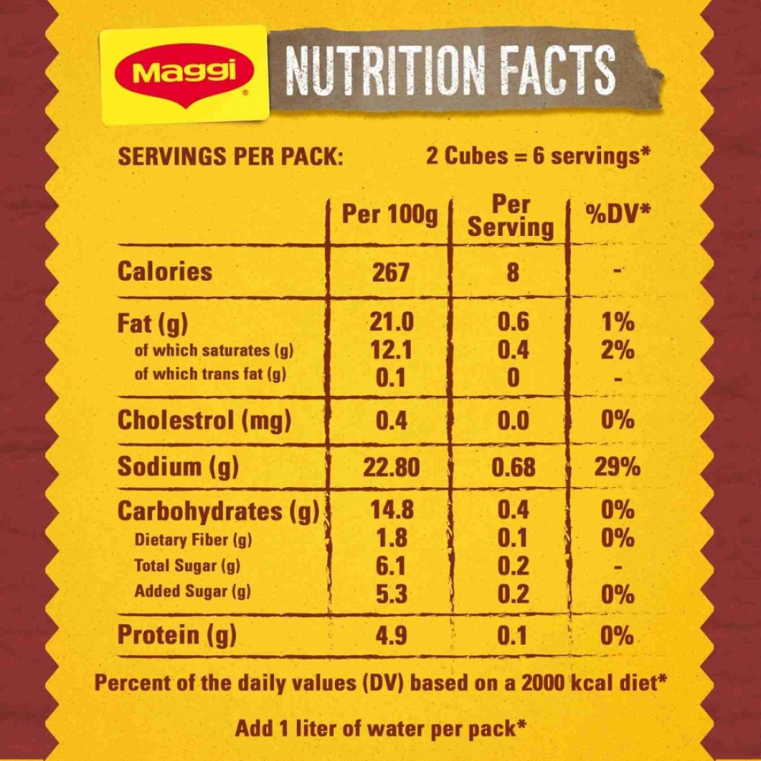 Nestle Maggi Beef Flavoured Stock 20g