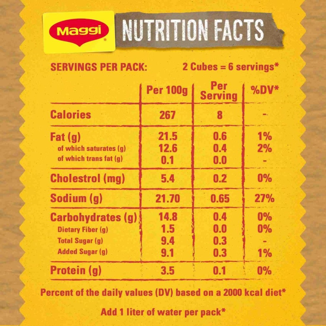 Nestle Maggi Chicken Stock Cube With Herbs 20g