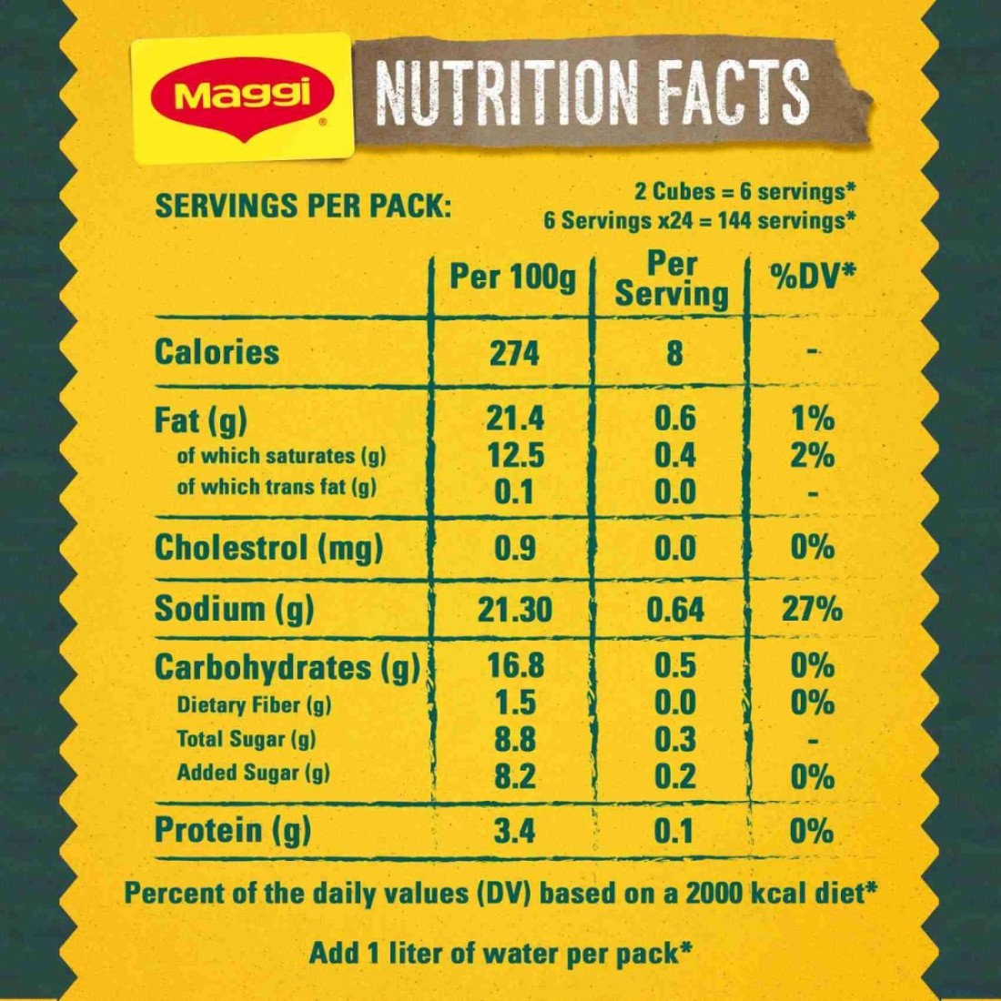 Nestle Maggi Vegetable Stock 20g Pack of 24