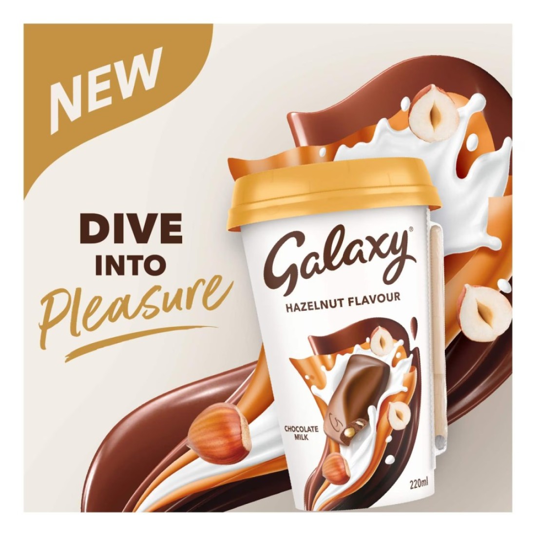 Galaxy Chocolate Milk Hazelnut Flavour 220ml
