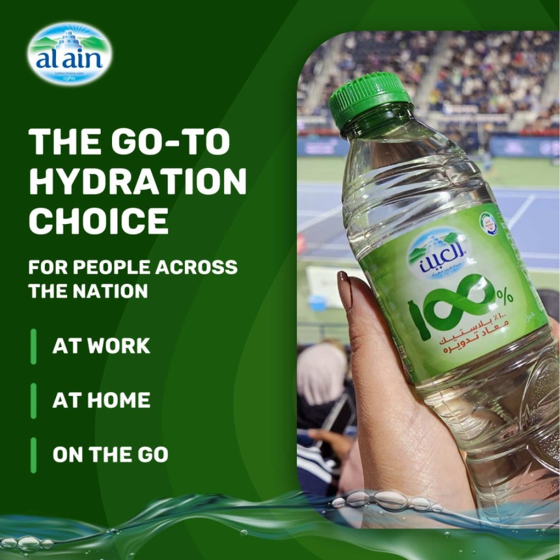 Al Ain Low Sodium Drinking Water Recycled Pet Plastic Bottle 1.5L Pack of 6