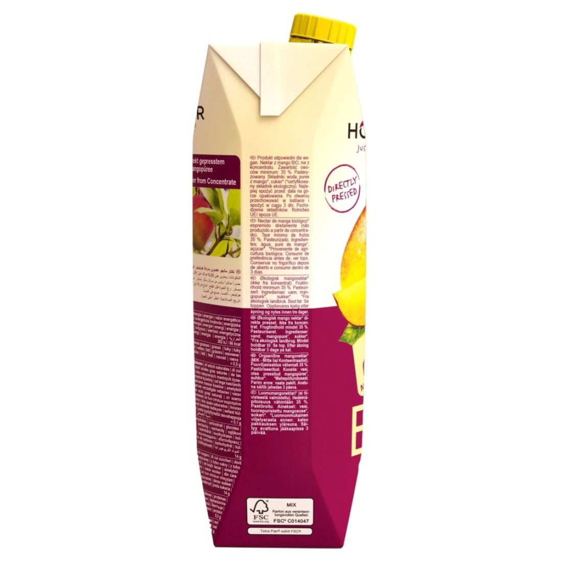 Hollinger Organic Mango Juice, 1L Pack of 2