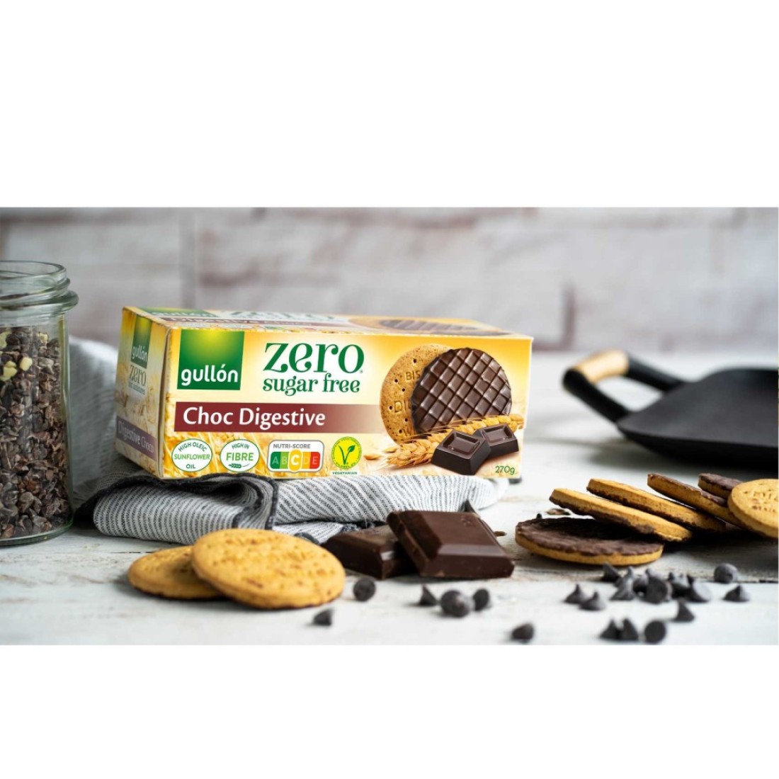 Gullon Diet Nature Digestive Chocolate Biscuit, 270g
