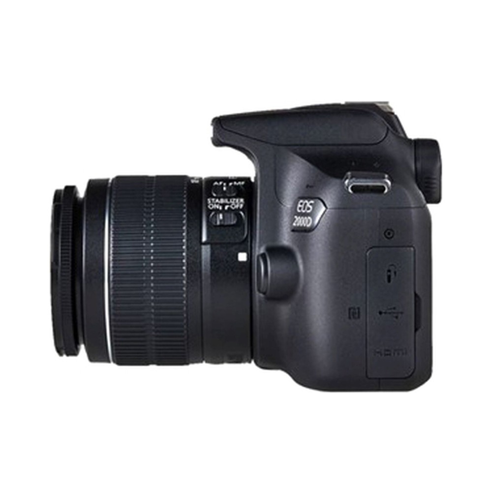 Canon EOS 2000D SLR Camera with EFS 18-55 DC III Lens Black