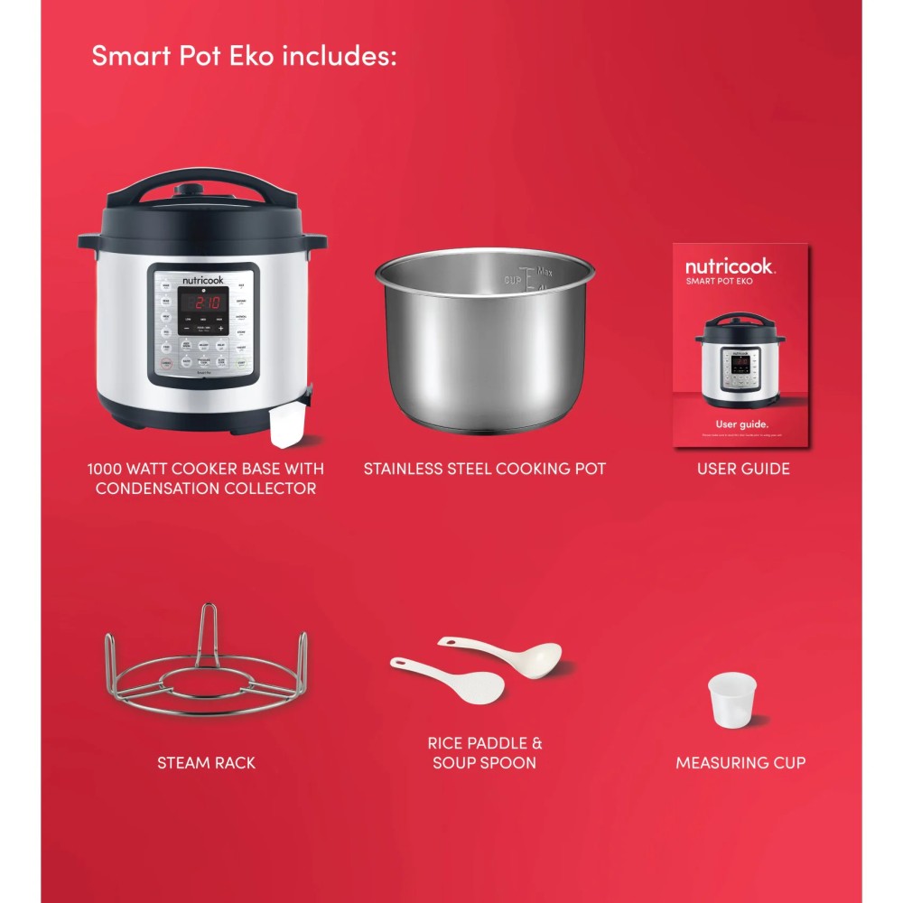 Nutricook - Smart Pot EKO Electric Cooker NC-SPEK6 Silver 6L