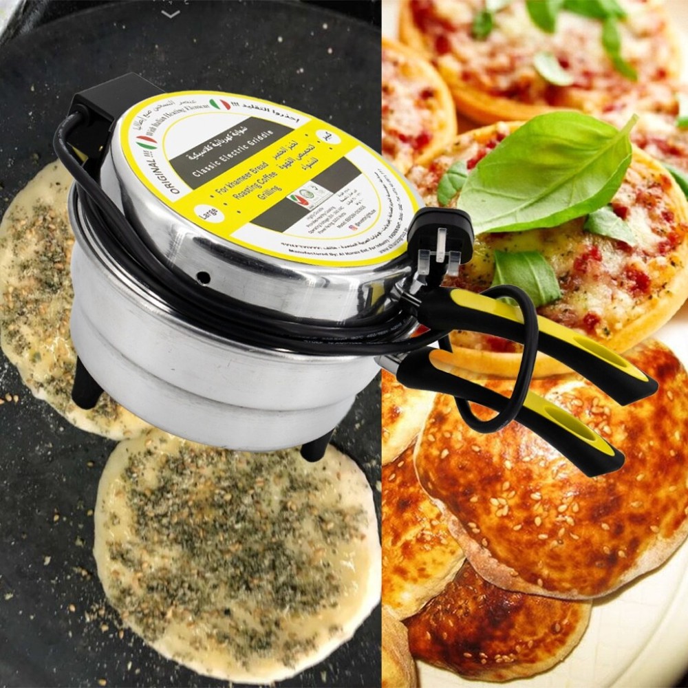 Al Huraiz Arabic Bread Maker Oven with Italian Heating Elements, 5.5L Capacity, 28cm, Electric Mini Oven For Flatbreads - Pita, Roti, Mini Pizzas and More