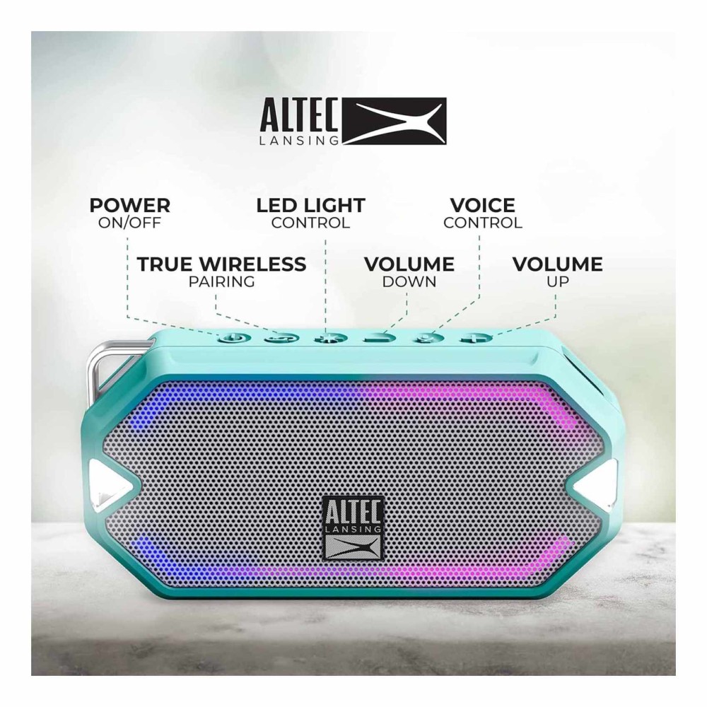 Altec Lansing HydraMini Waterproof Wireless Bluetooth Speaker IMW1000 Mint