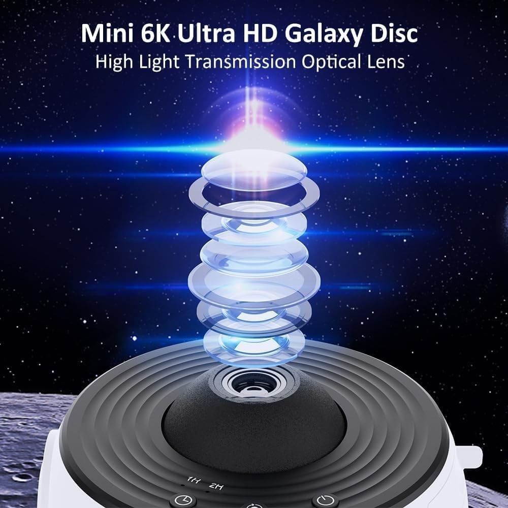 FIPKA Star Projector night light,12 in 1 Planetarium Star Projector Realistic Starry Sky Night Light,360 °Rotation,Timing,Mute Design,Projection Effect for Bedroom