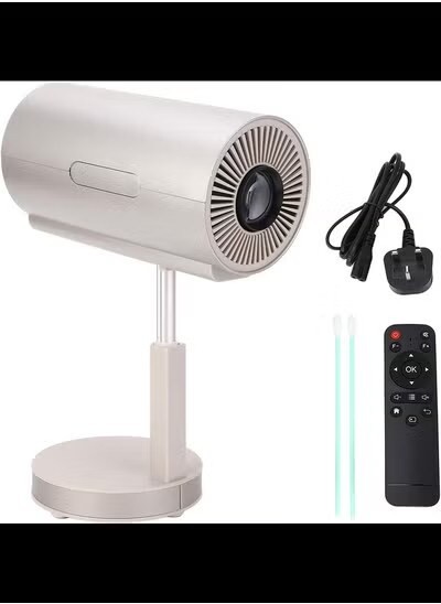 4K 1080P Support Outdoor Home Theater Movie Projector with 5G WiFi6 Blue tooth, 90&deg; Flip Head, AI Smart Voice Control HDMI Wireless Portable Projector