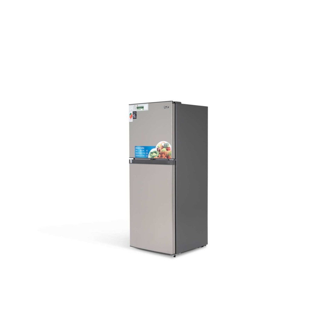 Terim 220L Net Capacity Double Door Top Mount Refrigerator Bright Silver TERR300S