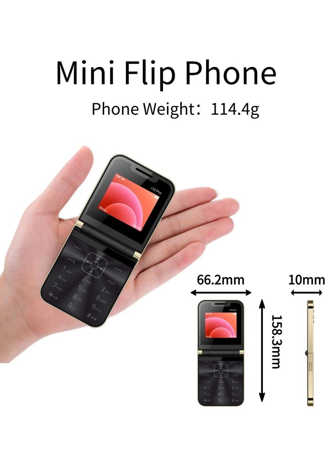 Hope Flip Mobile Phone with Auto Call Recording FM Radio, Speed Dial Magic Voice GSM Dual SIM Unlocked Foldable Cellphone