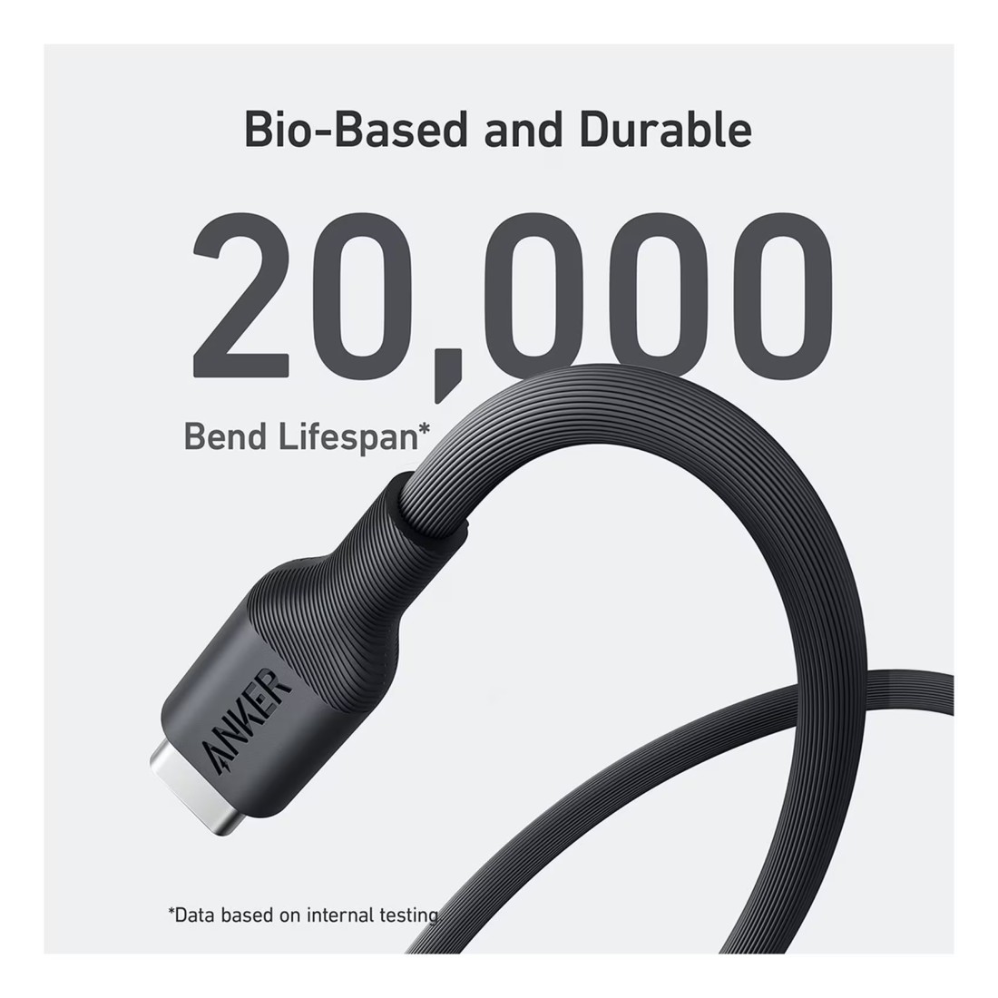 أنكر كابل شحن USB-C إلى لايتينج لمزامنة البيانات أسود 3 قدم