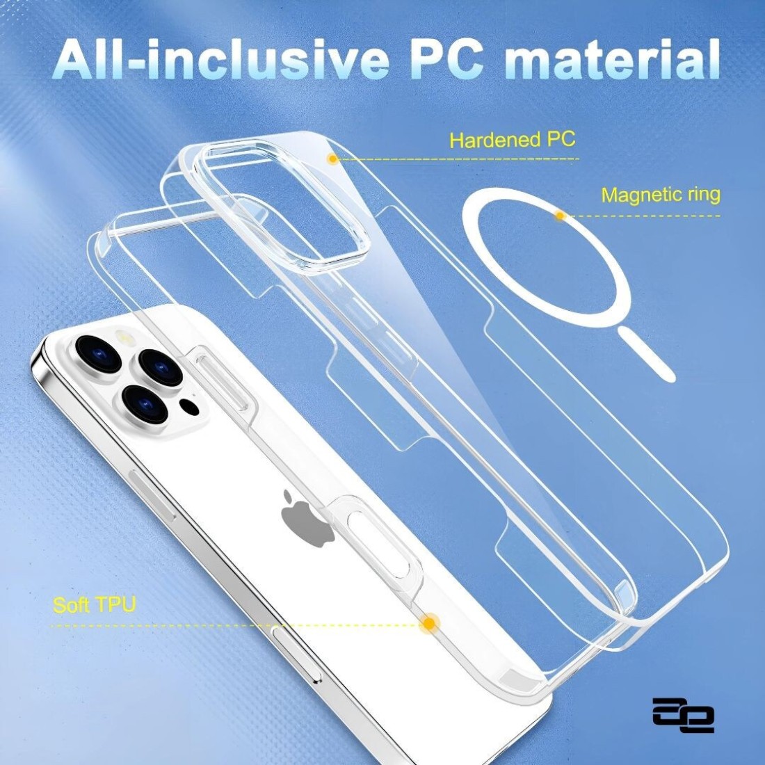 حافظة iPhone 16 Pro Clear MagSafe، حماية من الدرجة العسكرية iPhone16 Pro Max حافظة هاتف واقية مقاومة للصدمات ومغناطيس قوي، مضادة للخدش ومضادة لبصمات الأصابع بدون إطار عدسة، مضادة للاصفرار