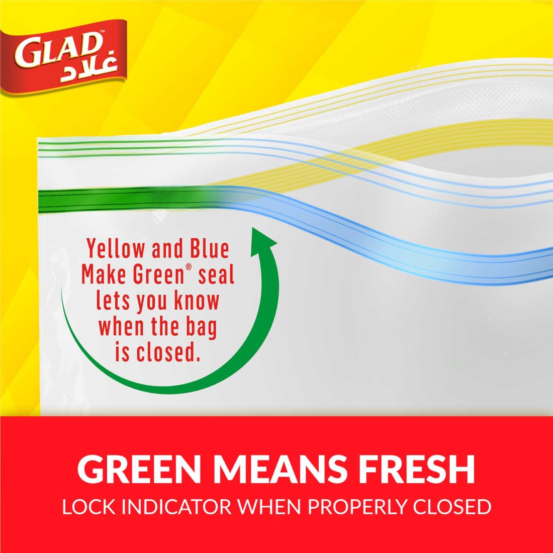 Glad Storage Zipper Bags, 20 Bags, 27.4cm x26.5cm