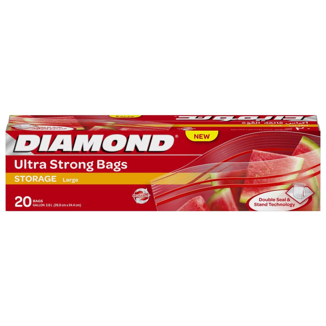 Diamond Zipper Storage Bags Large 20 PCS