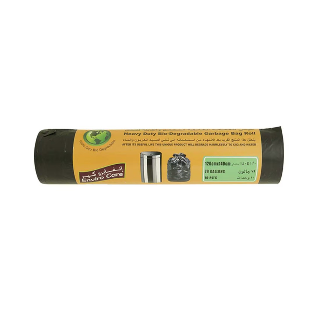 Enviro Care 79 Gallon Biodegradable Garbage Bag Black 10 Garbage Bags