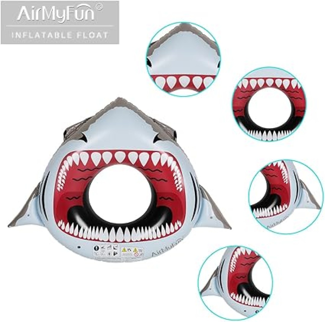 AIRMYFUN SWIM RING GREAT WHITE , 177x127CM ,14+ Years