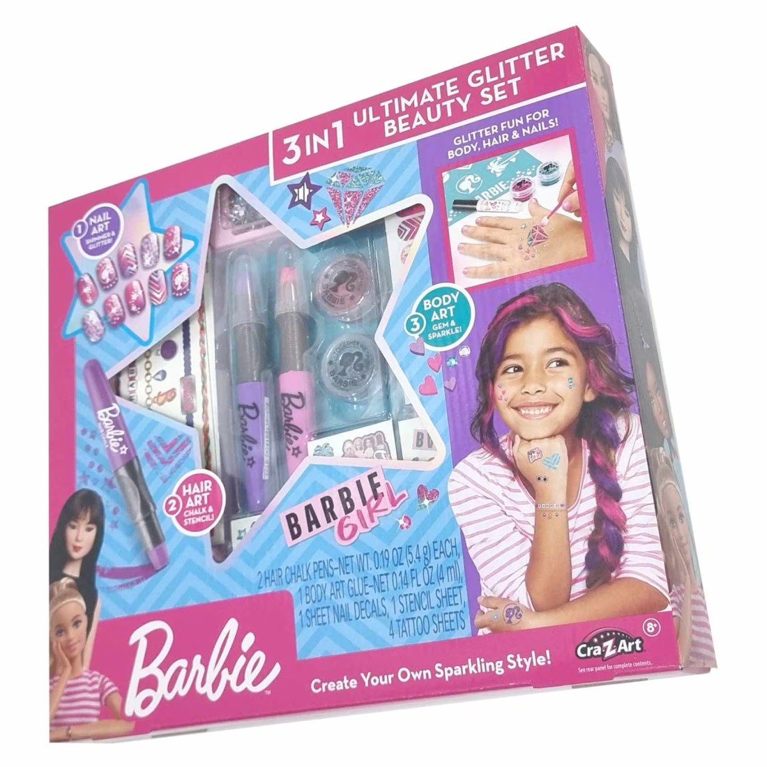 CrazArt Barbie 3-in-1 Ultimate Glitter Beauty Set