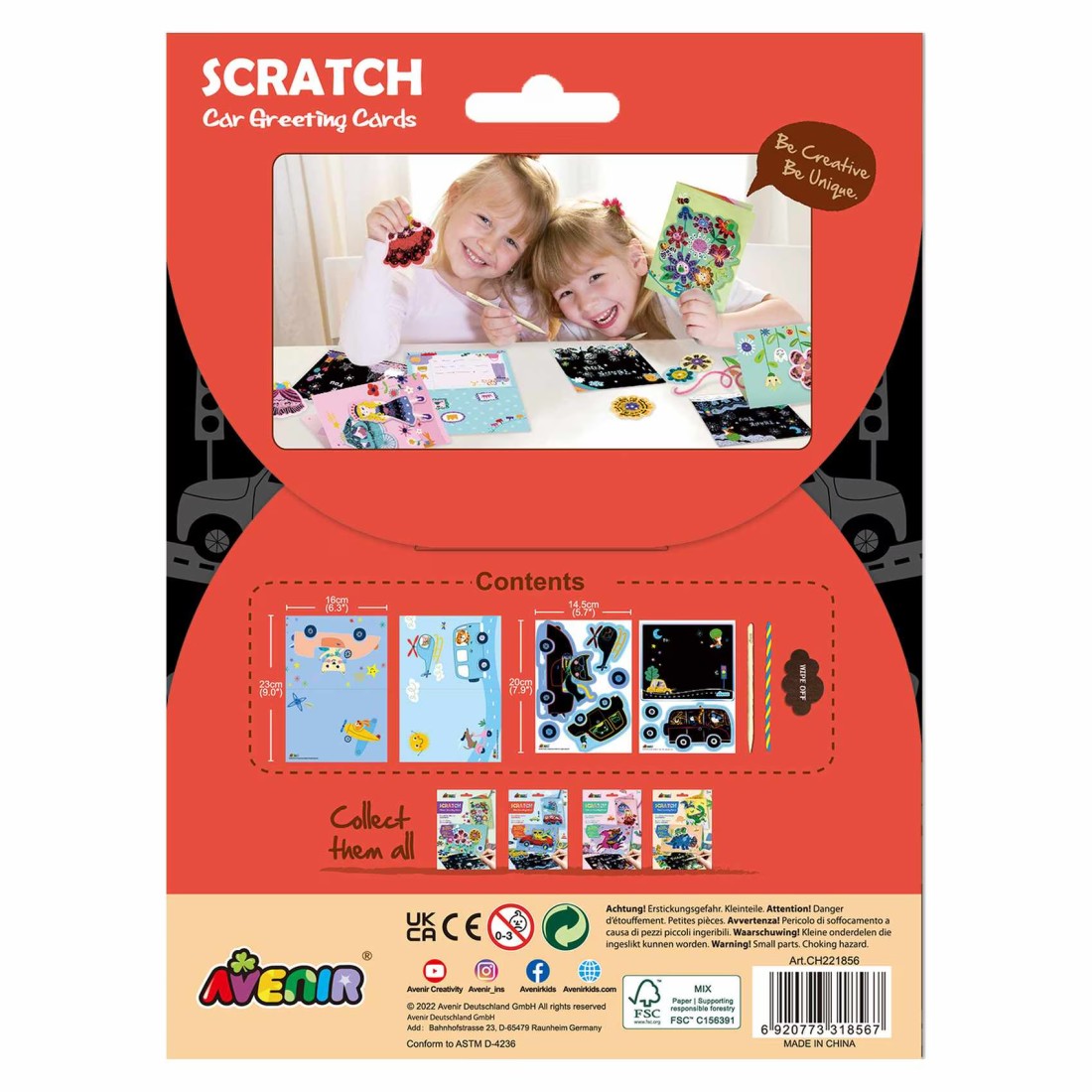 Avenir Scratch Greeting Cards AVCH2218(55-58) Assorted