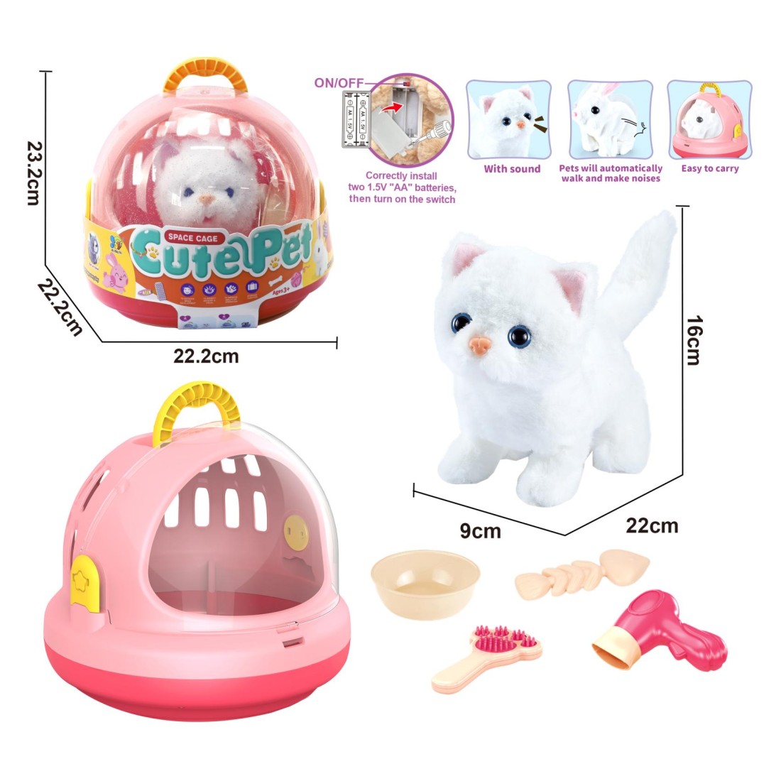 La Cute Pet Space Cage, Assorted