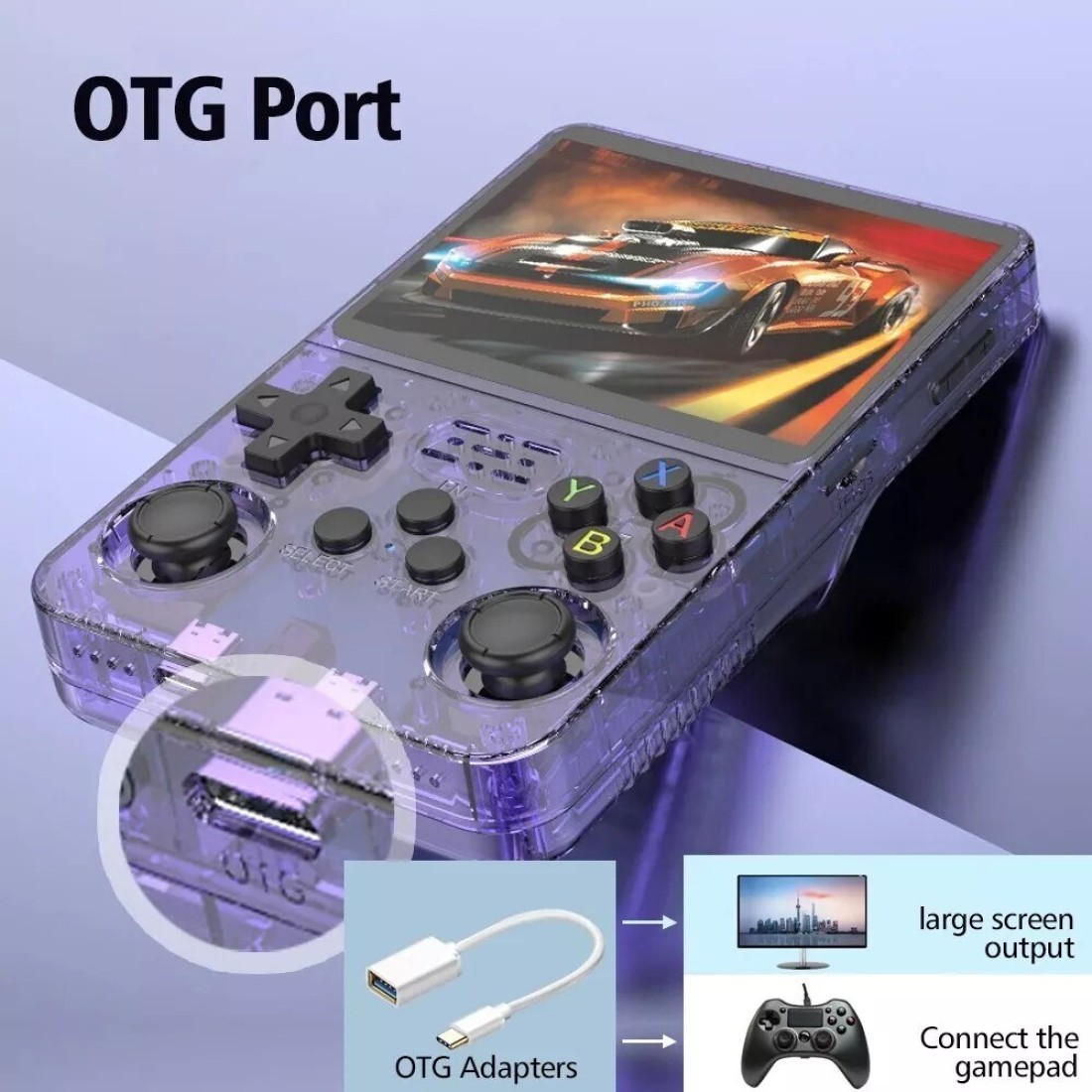 Handheld Retro Video Game Console – Linux System, 64GB Storage, 3.5-Inch IPS Screen, Portable Gaming Device with Preloaded Classic Games, 4000+ Titles,