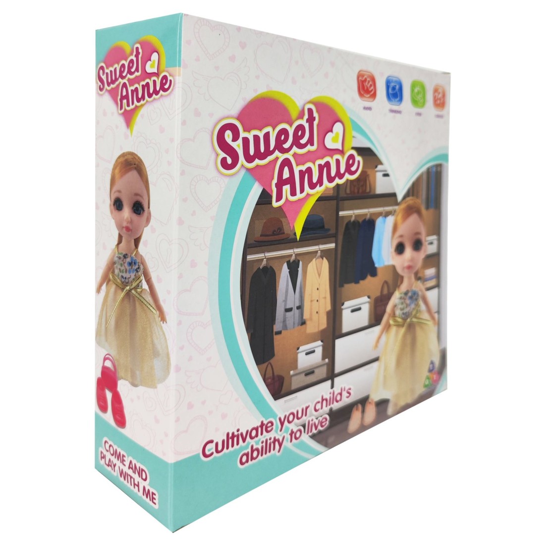 Sweet Annie Fashion Doll with Shoe Cabinet 6inch