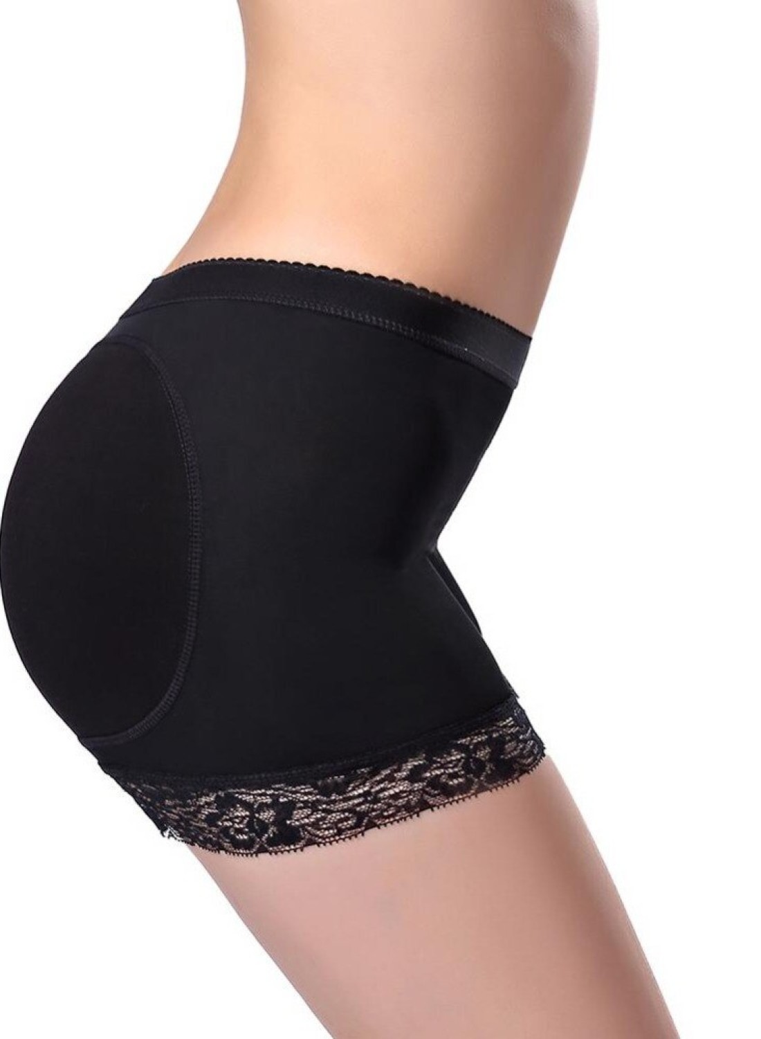 Women’s Padded Butt Lifter Shapewear, Push-Up Hip Enhancer Control Panties, Seamless Tummy Control Boyshorts with Removable Padding for Natural Curves