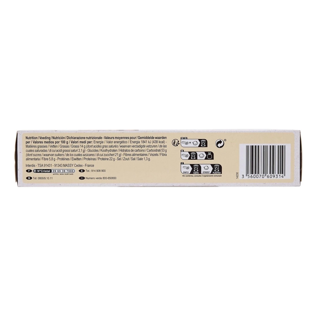 Carrefour Sensation Hyperprotein Chocolate Chip Cookies 140g