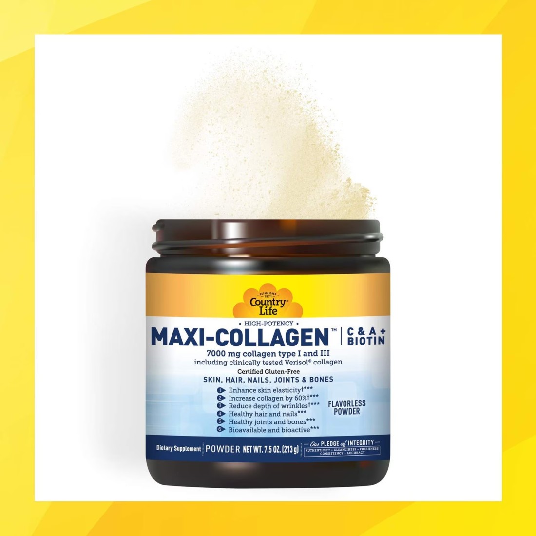Country Life Collagen+Biotin Powder Dietary Supplement 213g