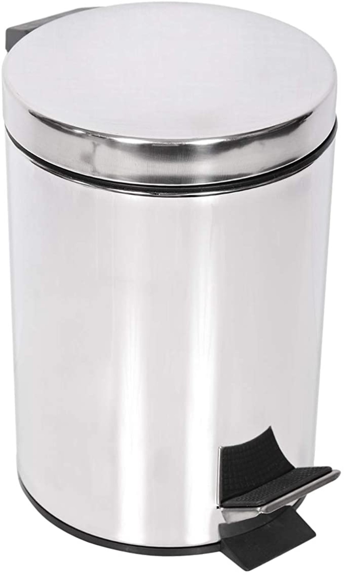 Moonlight Stainless Steel Dustbin, Pedal Bin - 3 Liter, Silver