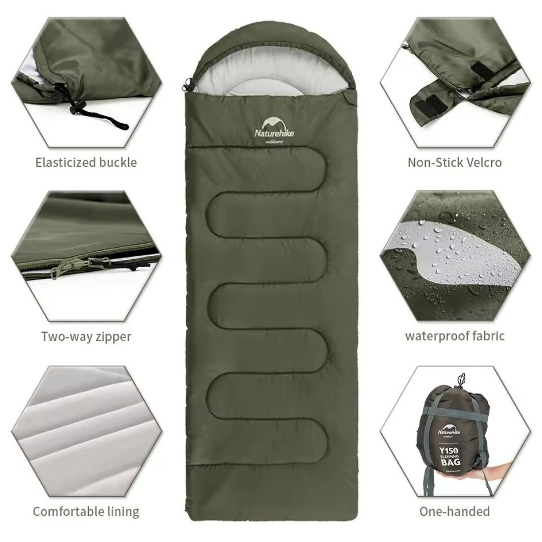 Naturehike Y150 Ultralight Cotton Sleeping Bag - Comfortable Outdoor Camping, Hiking, & Home Leisure Sleeping Bag Portable, Breathable & Lightweight