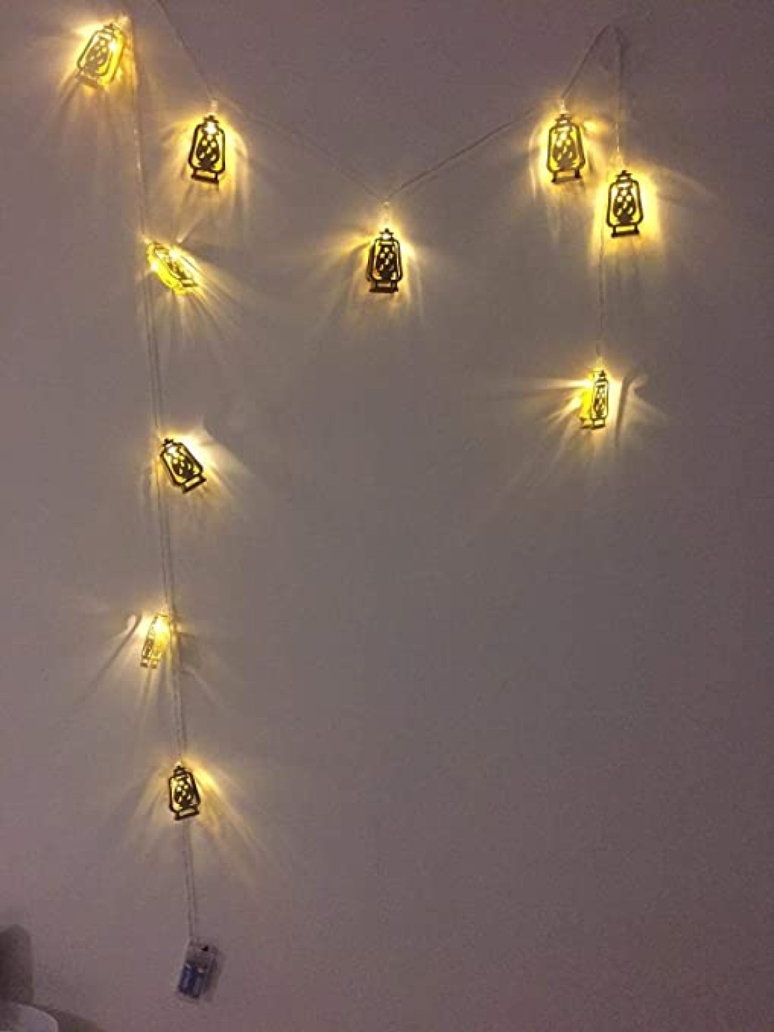 Aiwanto Ramadan Light Decoration Eid Decorations-Mini Gold Lightings Decorations for Home Book Stand Decoration Lightings