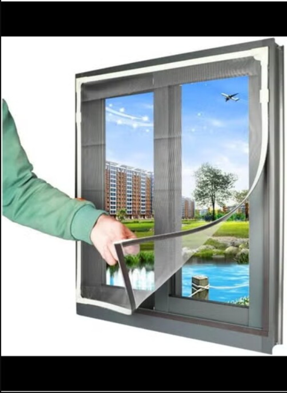 Magnetic Self-Adhesive Mosquito Net Removable Screen Window And Door Net Dark Gray Border + White Screen- 130 * 180cm