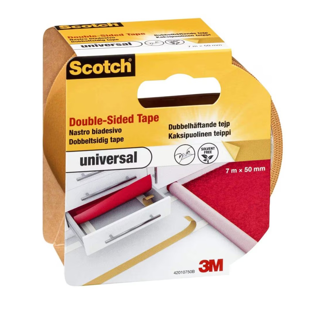 Scotch Universal Carpet Tape, 4201 NIU, 50 mm x 7 m. 1 roll/pack