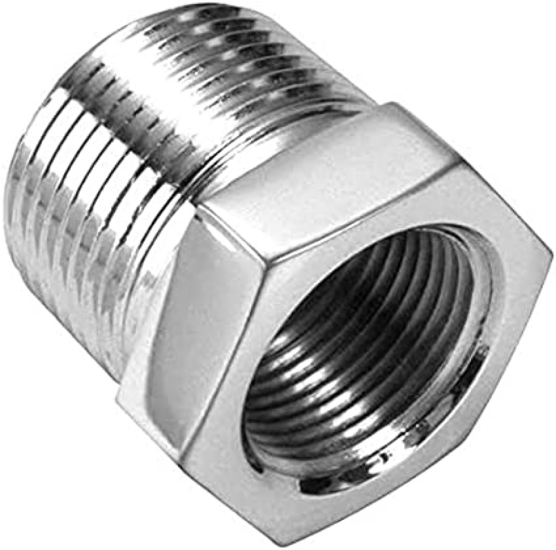 Abbasali CP Reducer Bush for Connecting Washing Machine Pipe with Angle Valve and Teflon Tape - 3/4 x 1/2ines