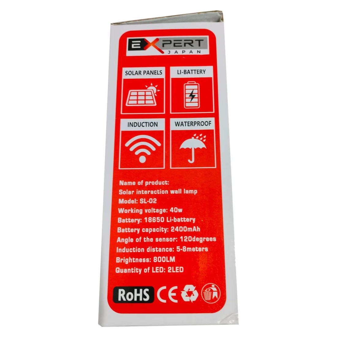 Expert 2 LED Solar Interaction Wall Lamp SL-02 Black 800lm