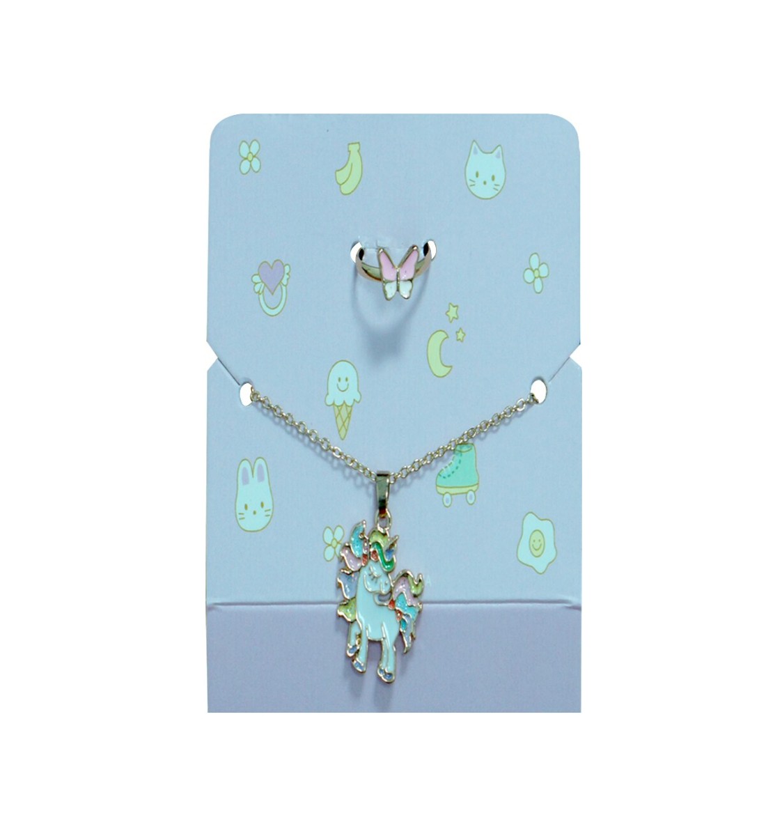 Aiwanto Girl&#39;s Necklace with Small Ring Necklace for children&#39;s Christmas Thanks Giving Gift for Kid&#39;s