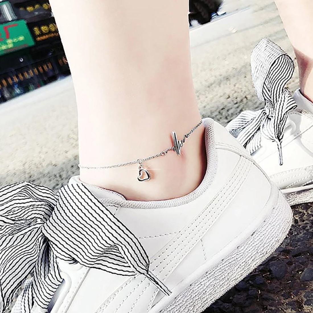 Aiwanto Anklet for Women's Ankle Chain Silver Anklet Gift