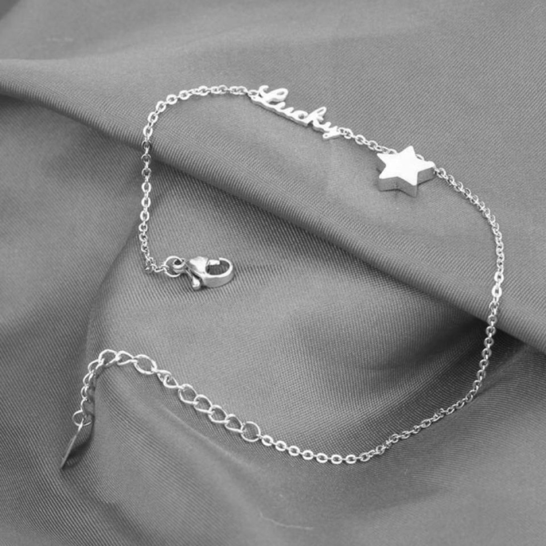 Aiwanto Silver Anklet Ankle Chain Simple Love Anklet