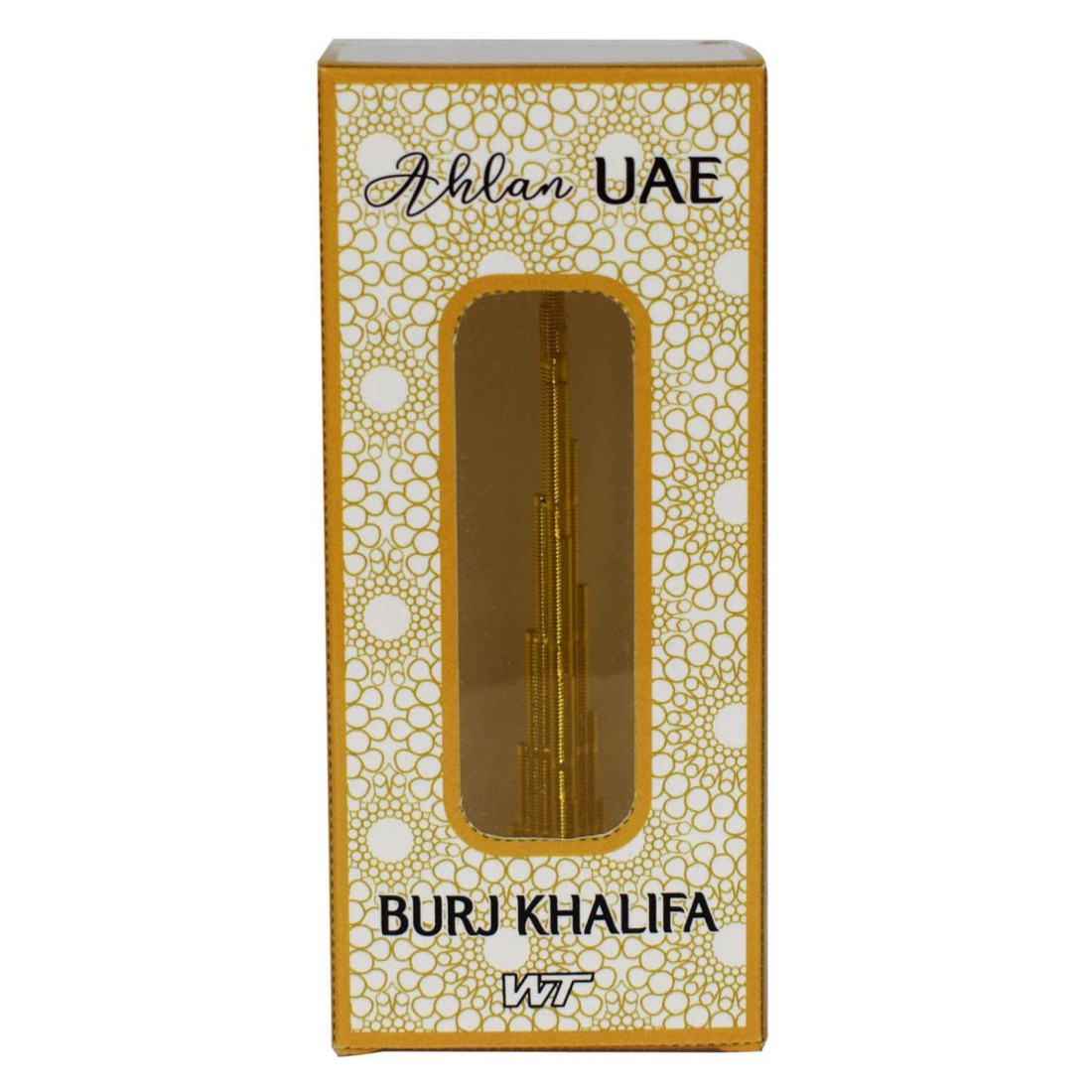 ويندز تريدينغ أهلا الإمارات العربية المتحدة زجاجة عطر بتصميم برج خليفة - ذهبي
